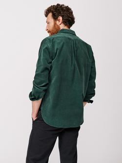 Aubin Haworth Cotton Regular Fit Corduroy Shirt - view 2, Dark Green