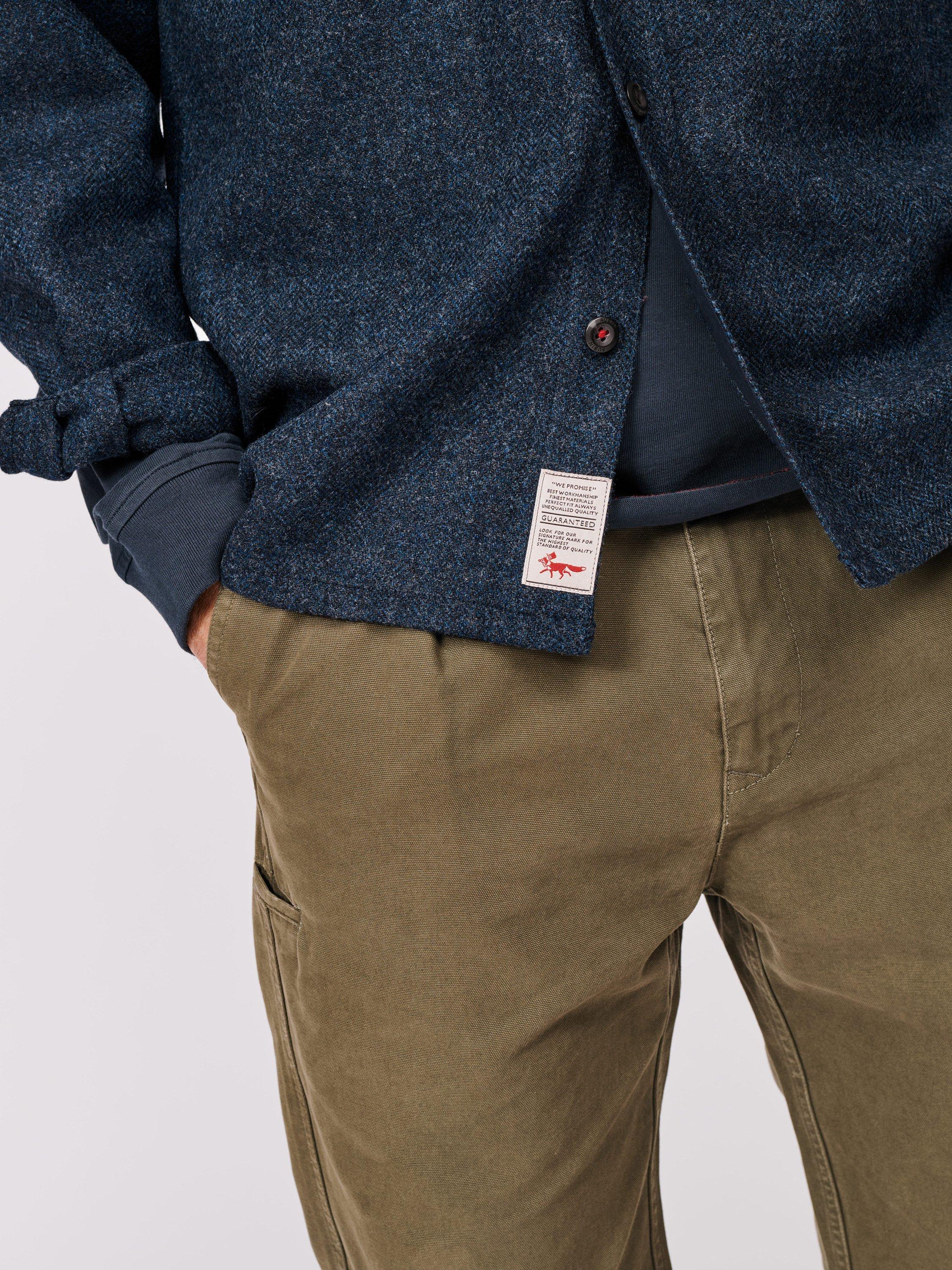 Product image 6 of 7, which shows Aubin Ravendale Wool Regular Fit Herringbone Overshirt, Navy, S