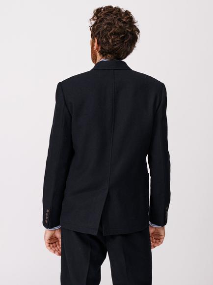 Aubin Mareham Wool Patch Pocket Suit Blazer, Navy - view 2, Navy