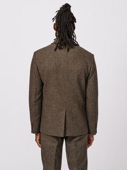 Aubin Pasmore Herringbone Wool Suit Blazer, Green - view 2, Green