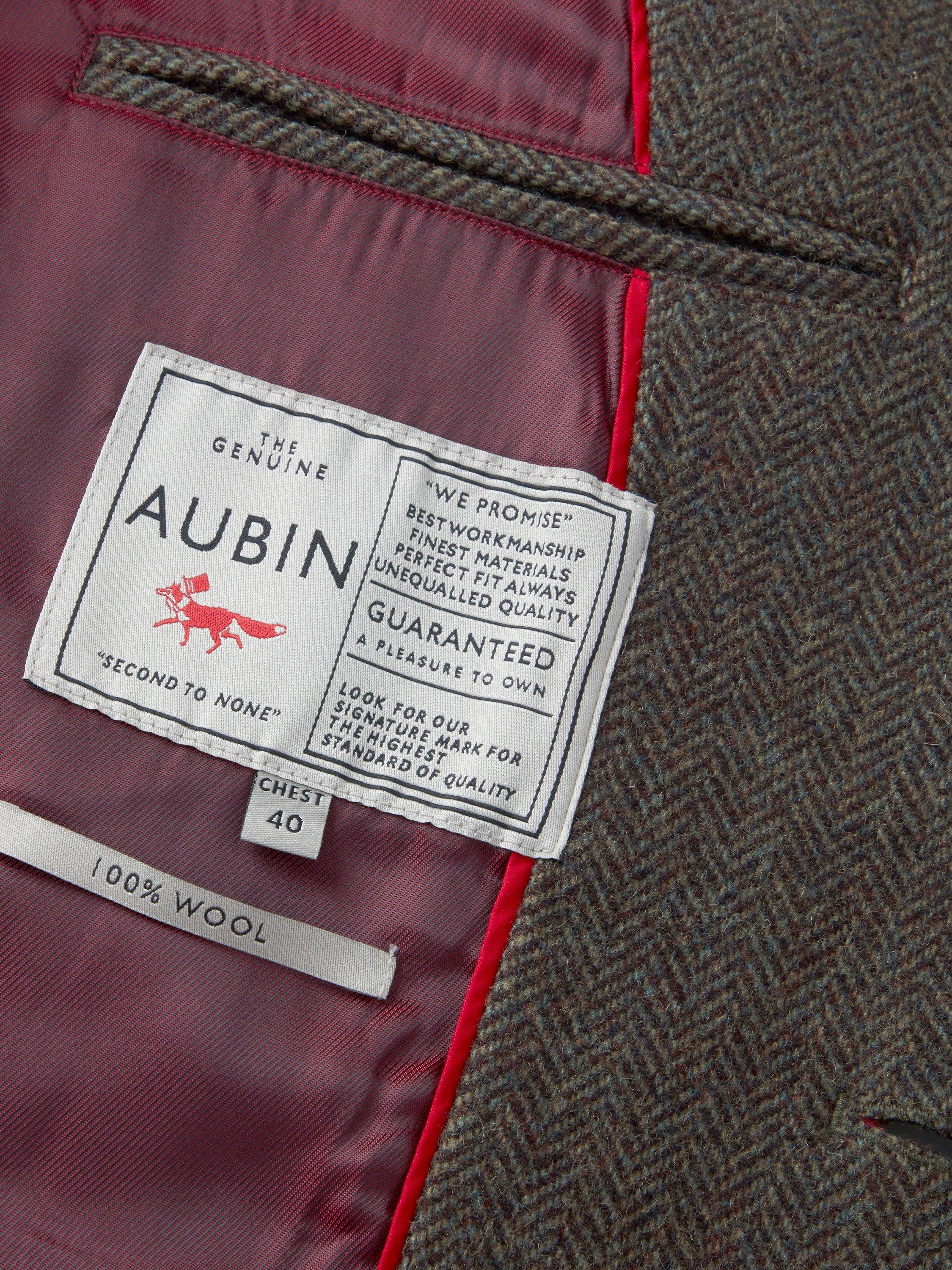 Product image 6 of 7, which shows Aubin Pasmore Herringbone Wool Suit Blazer, Green, 38R