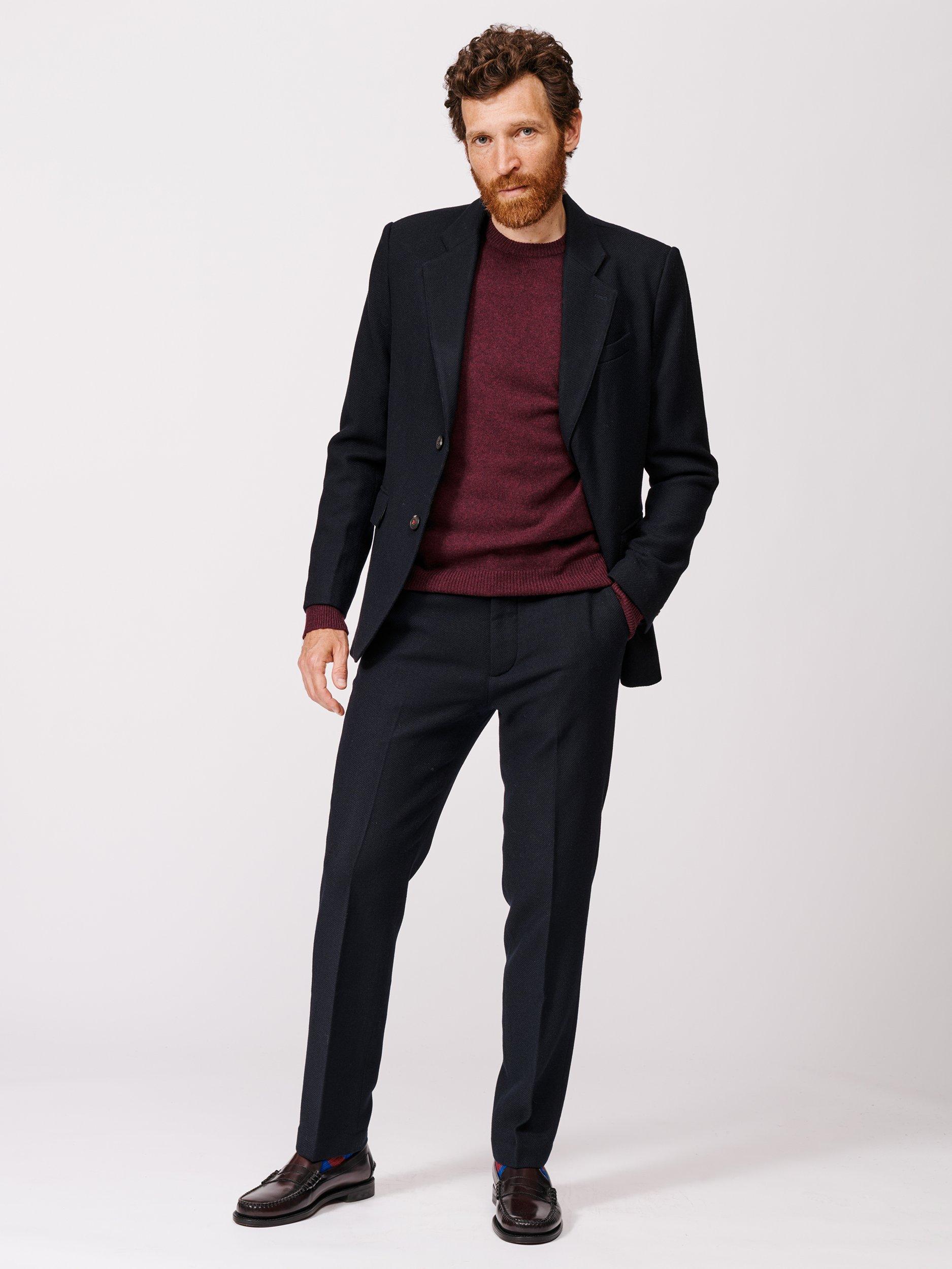 Product image 3 of 7, which shows Aubin Pasmore Wool Suit Blazer, Navy Flannel, 38R