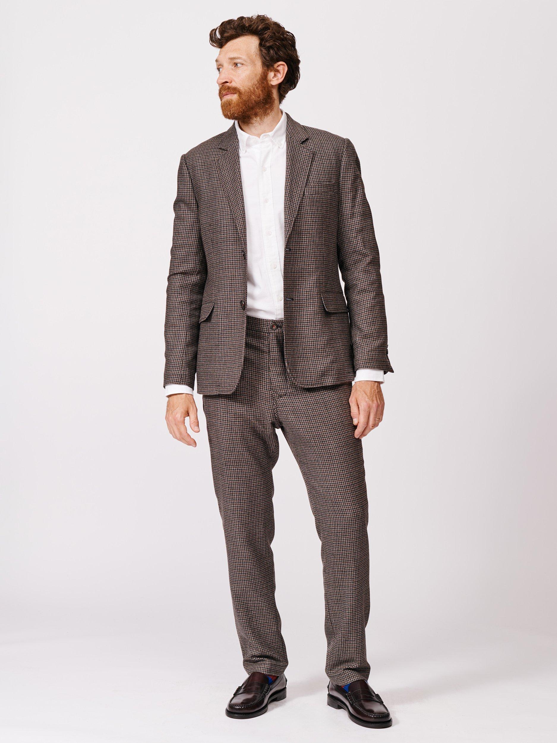 Product image 3 of 8, which shows Aubin Pasmore Puppy Tooth Wool Suit Blazer, Multi, 38R