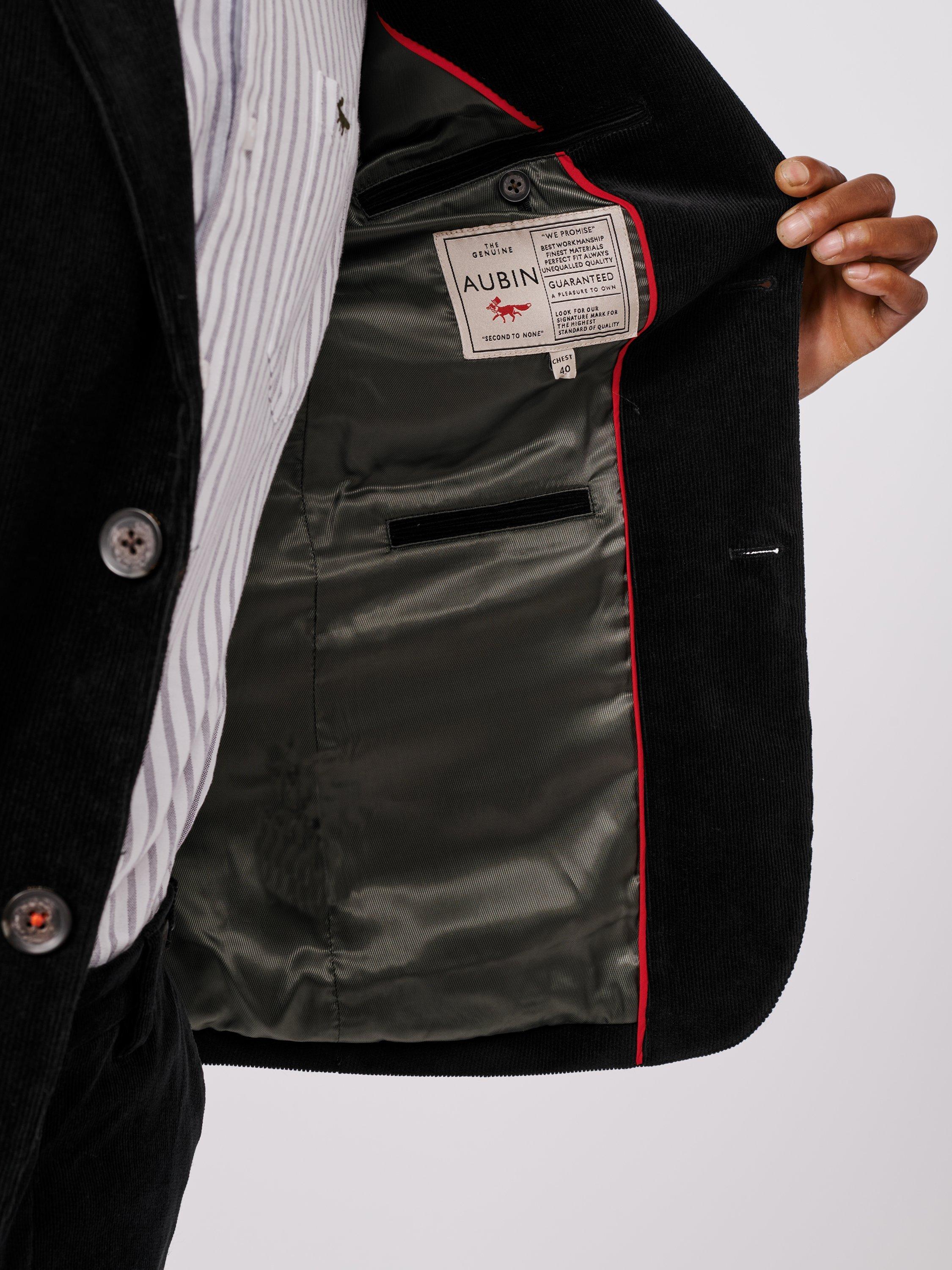 Product image 5 of 8, which shows Aubin Pasmore Corduroy Suit Blazer, Black, 38R