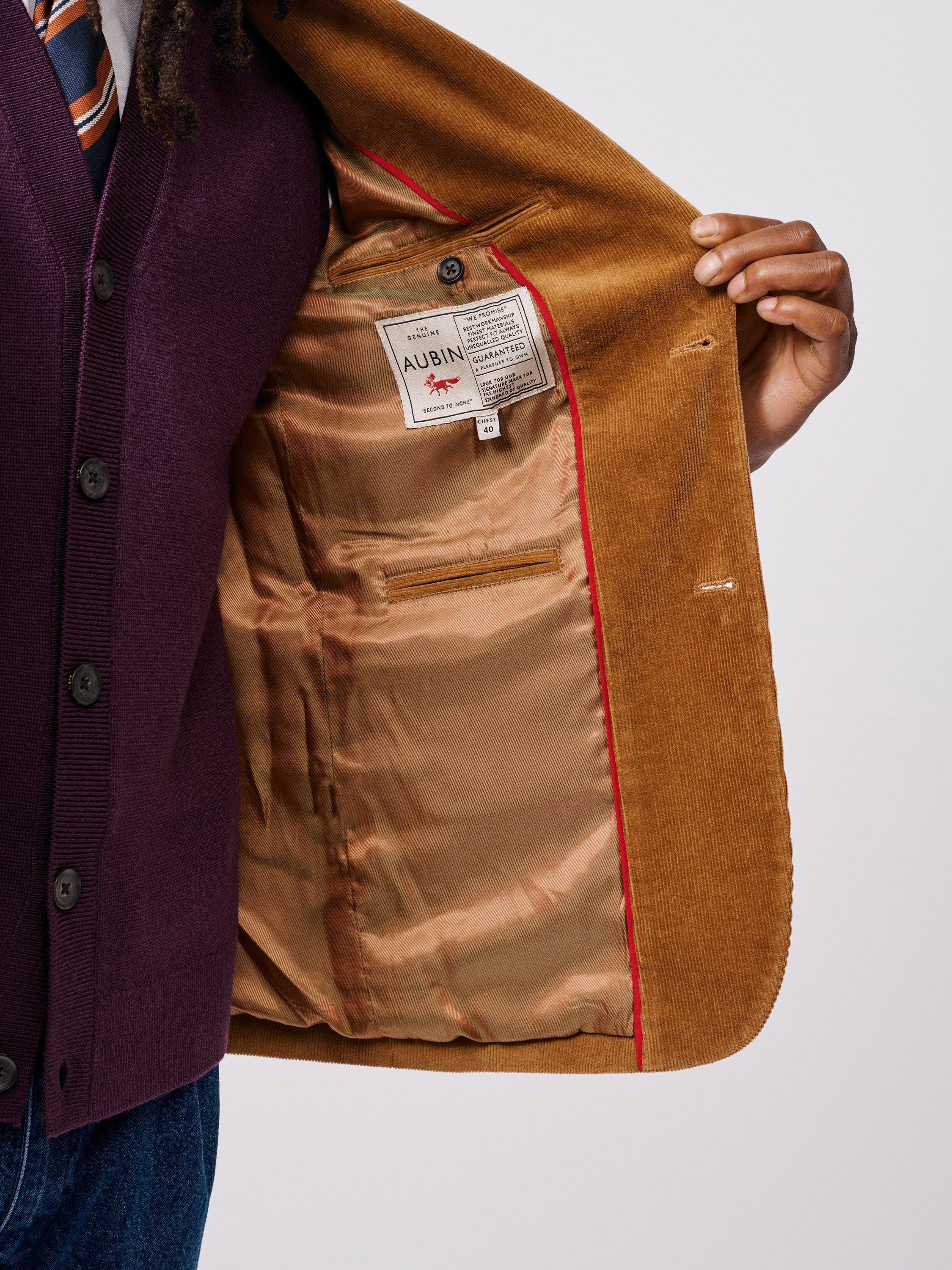 Product image 4 of 7, which shows Aubin Pasmore Corduroy Suit Blazer, Camel, 38R