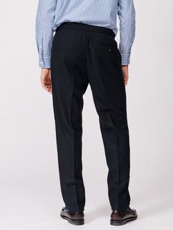 Aubin Mareham Wool Suit Trousers, Navy - view 2, Navy