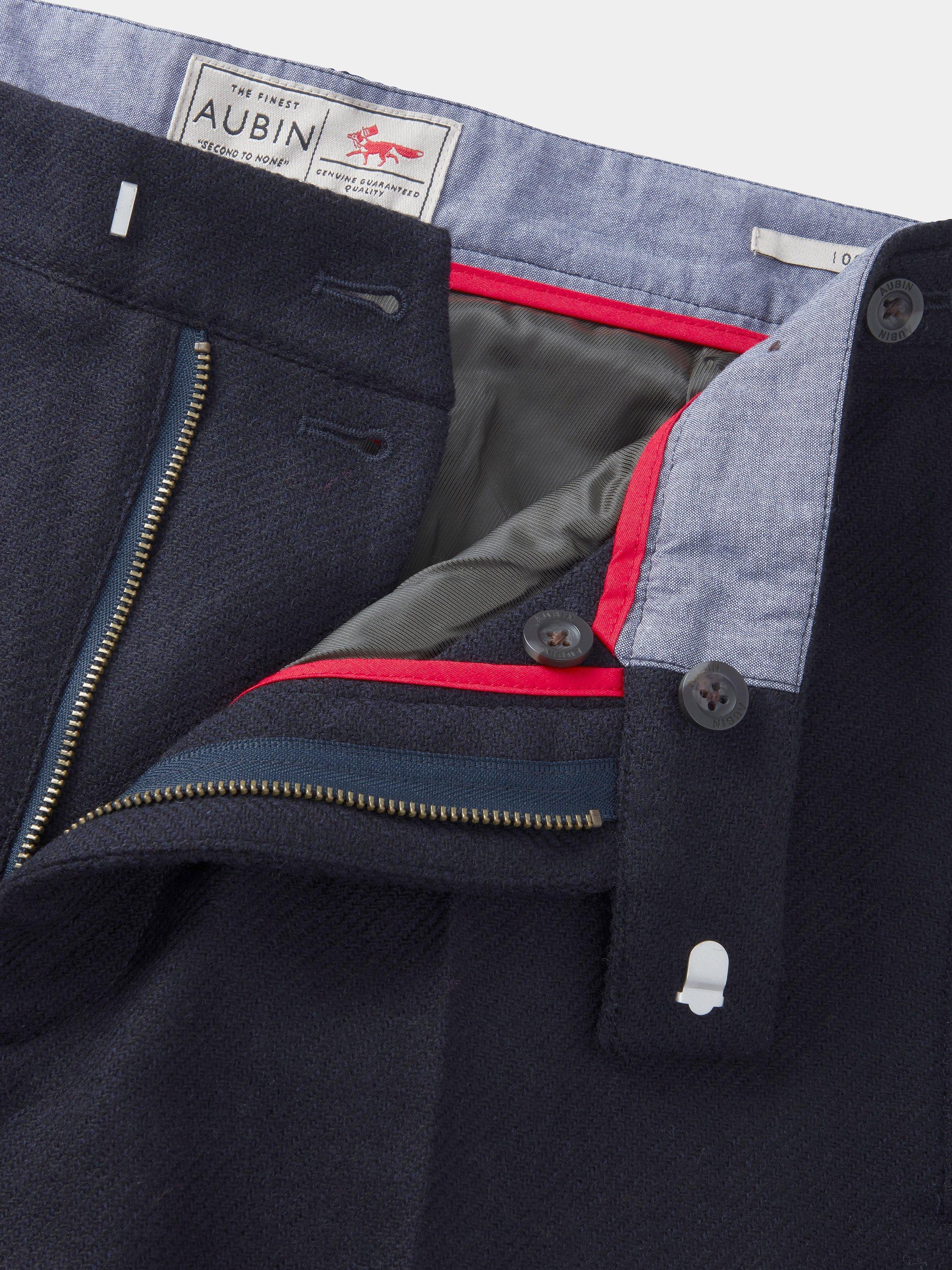 Product image 6 of 7, which shows Aubin Mareham Wool Suit Trousers, Navy, 30R