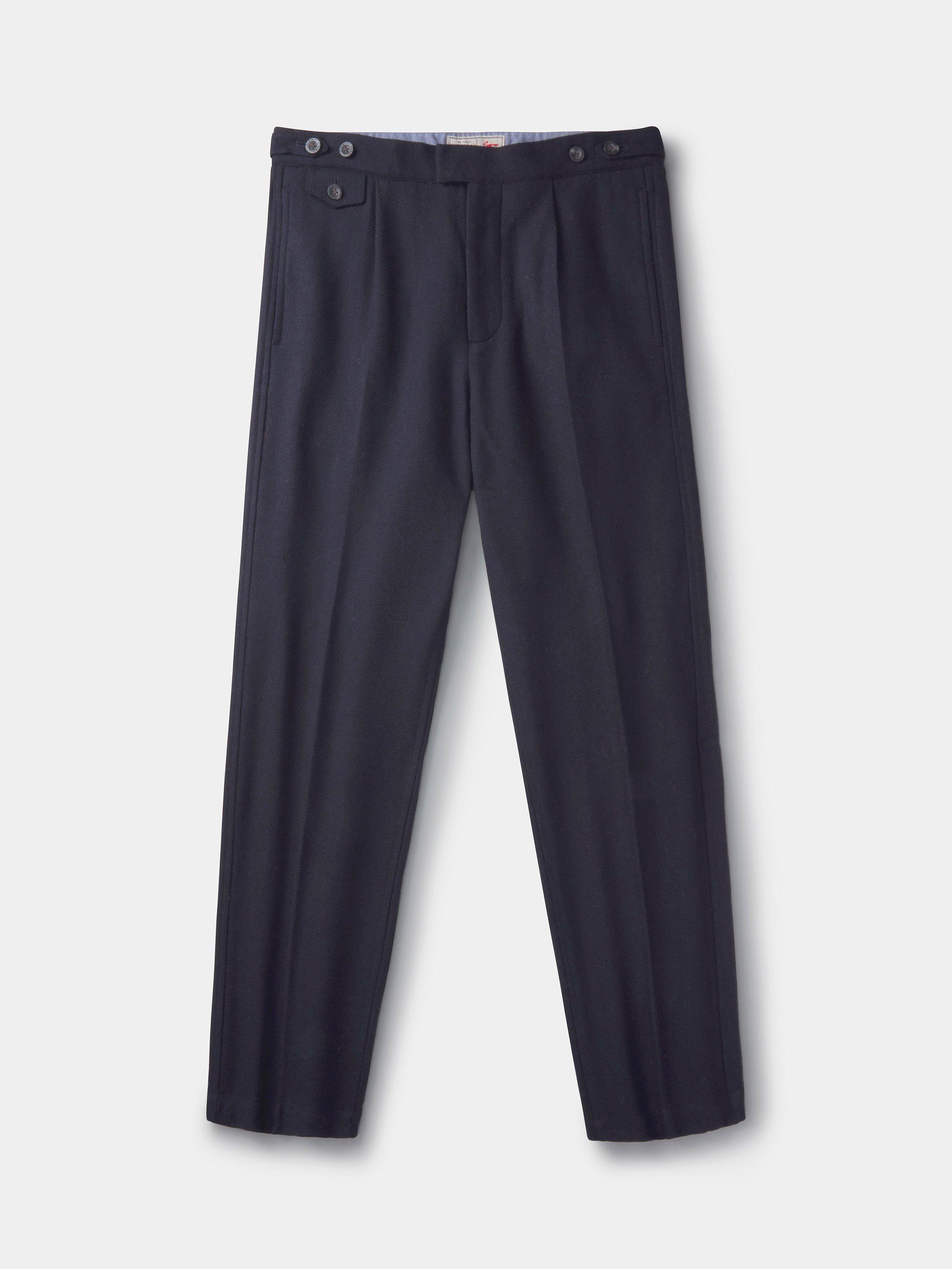 Product image 7 of 7, which shows Aubin Mareham Wool Suit Trousers, Navy, 30R