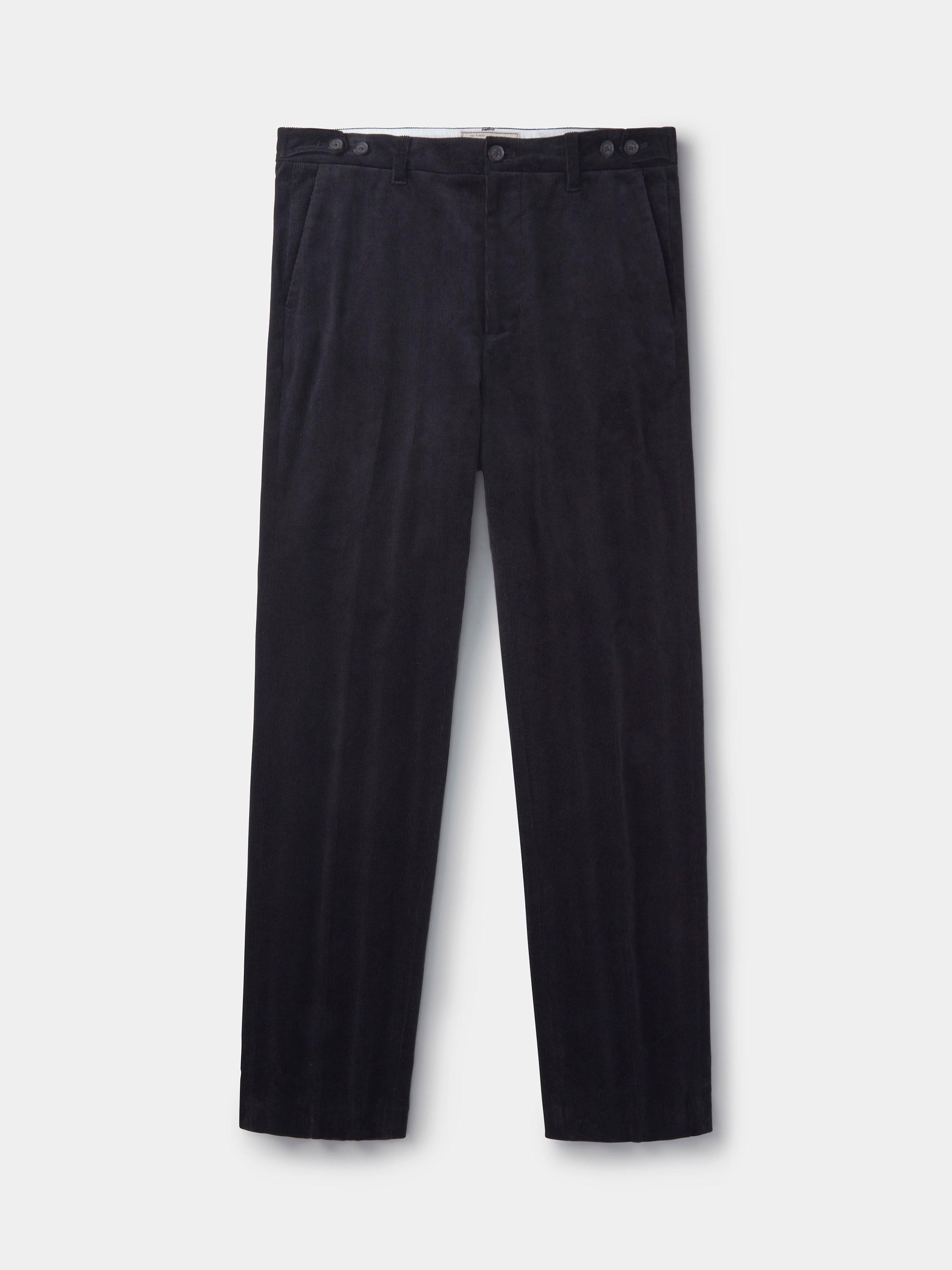 Product image 5 of 5, which shows Aubin Pasmore Corduroy Suit Trousers, Black, 30R