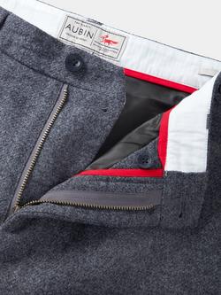 Aubin Pasmore Wool Suit Trousers - view 2, Charcoal Flannel