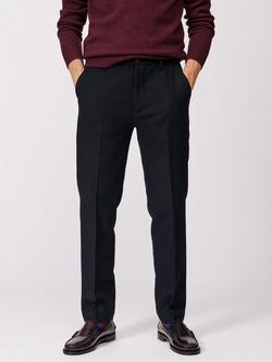 Aubin Pasmore Wool Suit Trousers, Navy Flannel