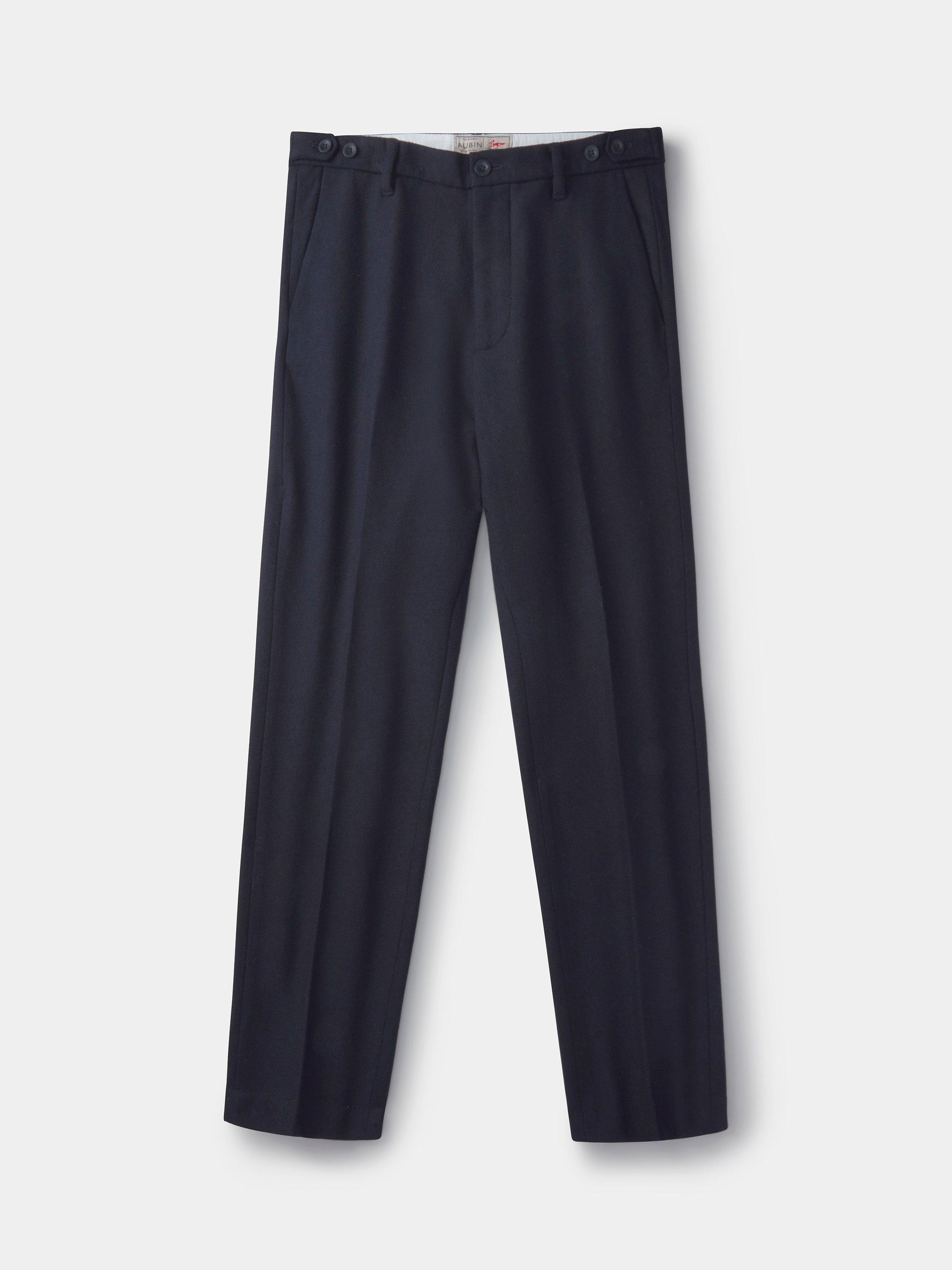Product image 5 of 5, which shows Aubin Pasmore Wool Suit Trousers, Navy Flannel, 30R