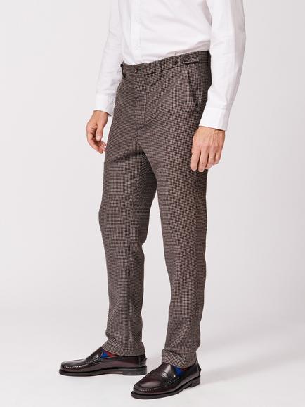 Aubin Pasmore Puppy Tooth Wool Suit Trousers, Multi - view 2, Multi