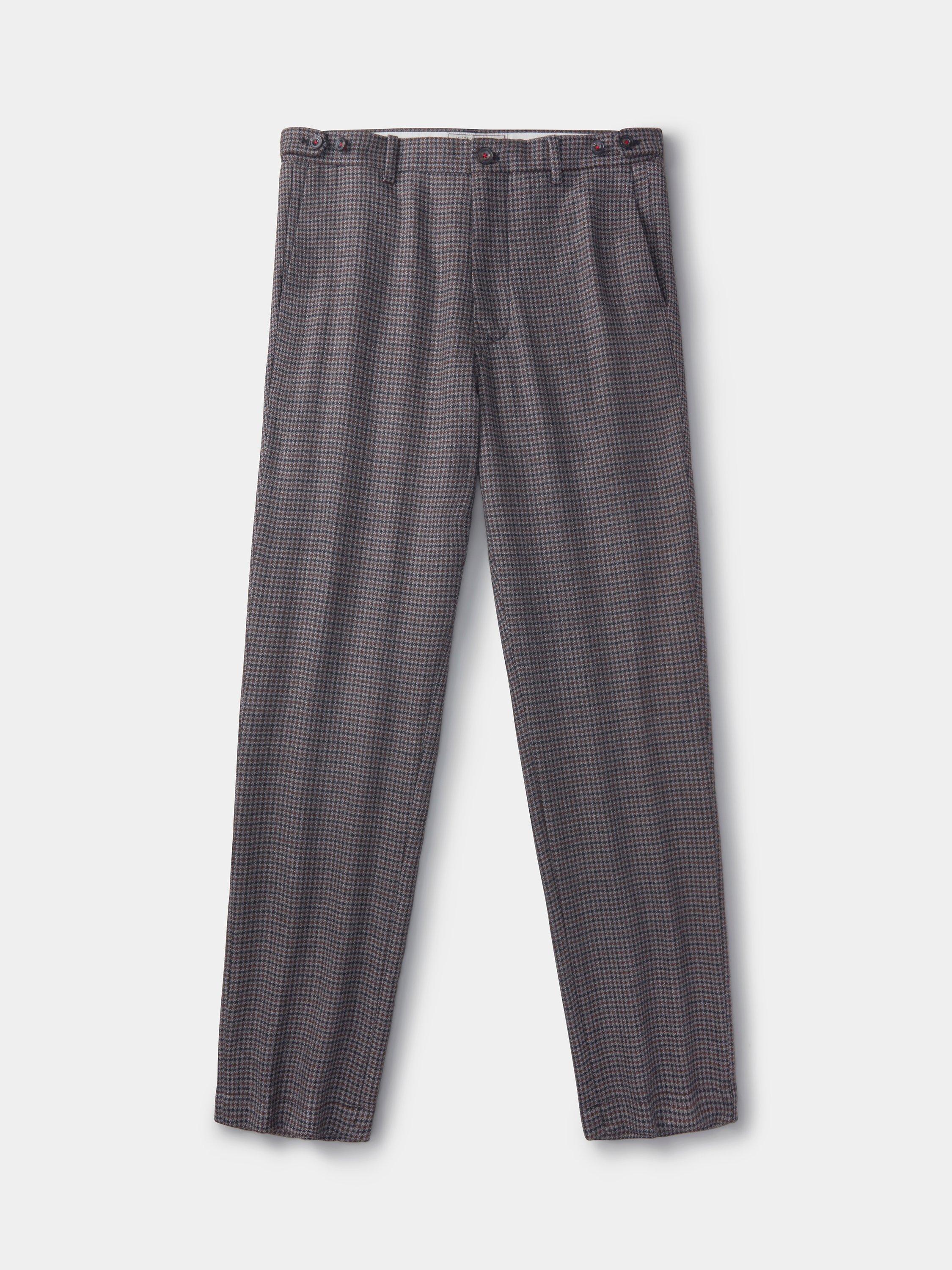 Product image 6 of 6, which shows Aubin Pasmore Puppy Tooth Wool Suit Trousers, Multi, 30R