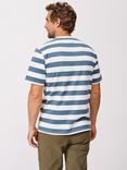 Aubin Santon Relaxed Stripe T-Shirt, Deep Blue/White