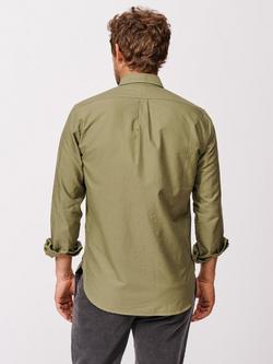 Aubin Alder Cotton Regular Fit Oxford Shirt - view 2, Khaki