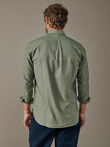 Aubin Alder Cotton Regular Fit Oxford Shirt - view 2, Khaki