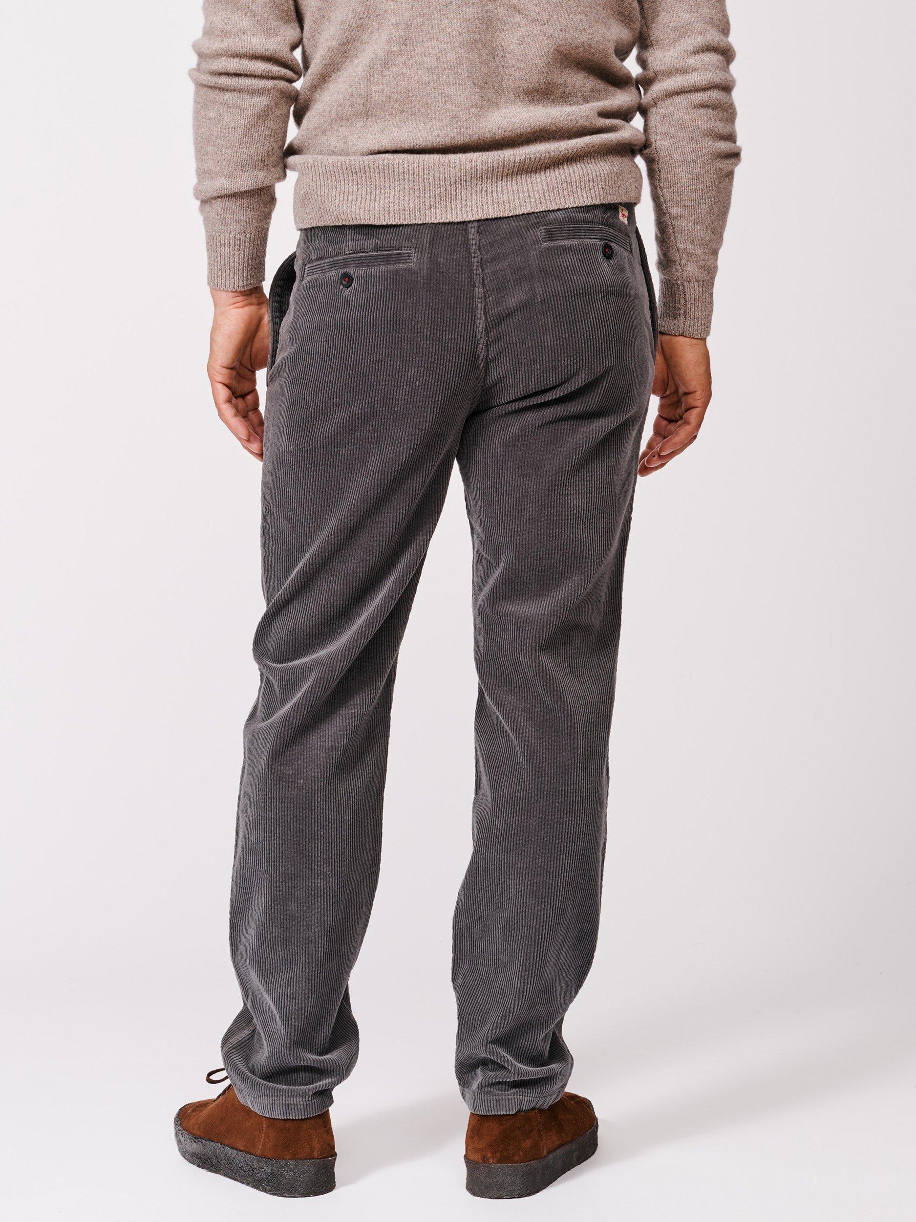 Product image 2 of 5, which shows Aubin Barrowby Cord Trousers, Charocal, 30R
