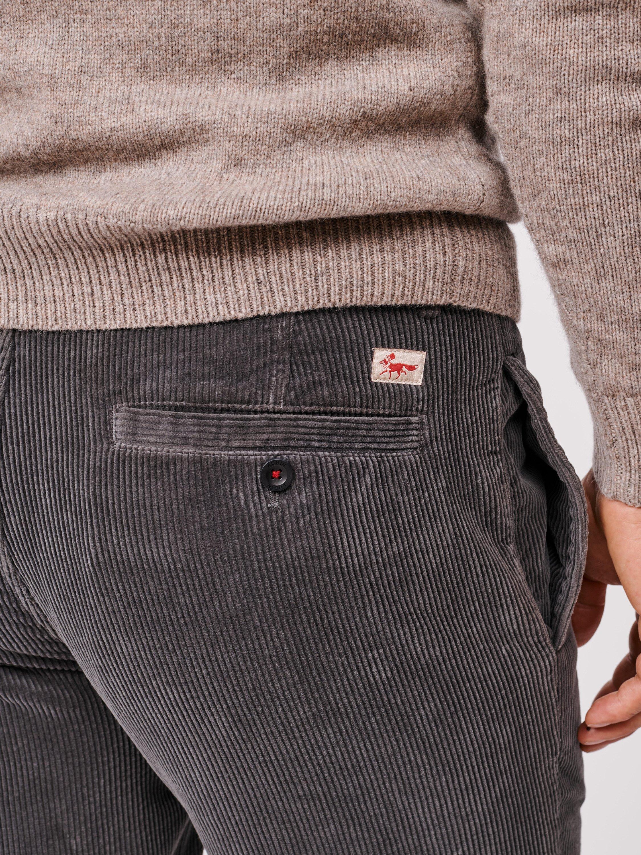 Product image 4 of 5, which shows Aubin Barrowby Cord Trousers, Charocal, 30R