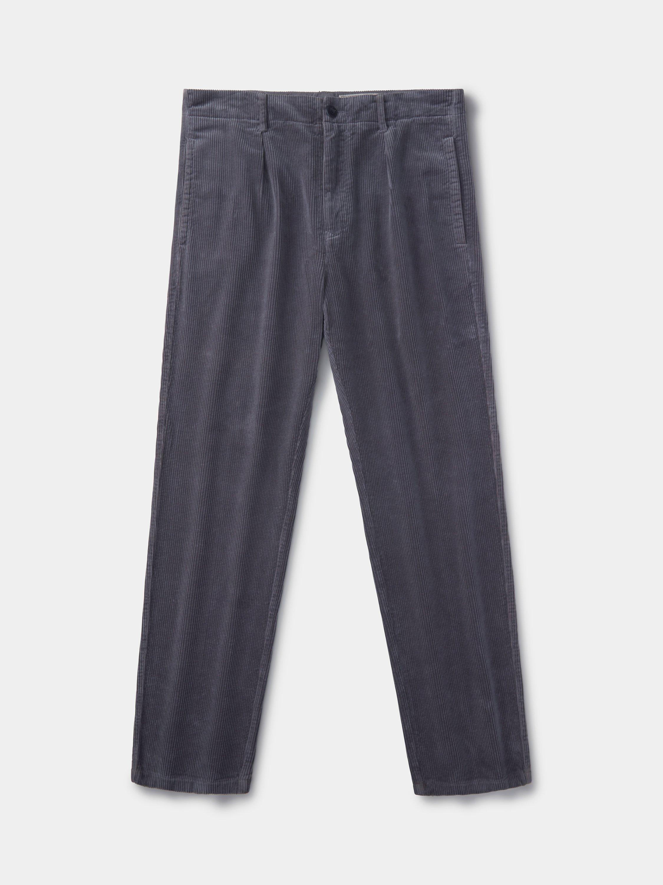 Product image 5 of 5, which shows Aubin Barrowby Cord Trousers, Charocal, 30R