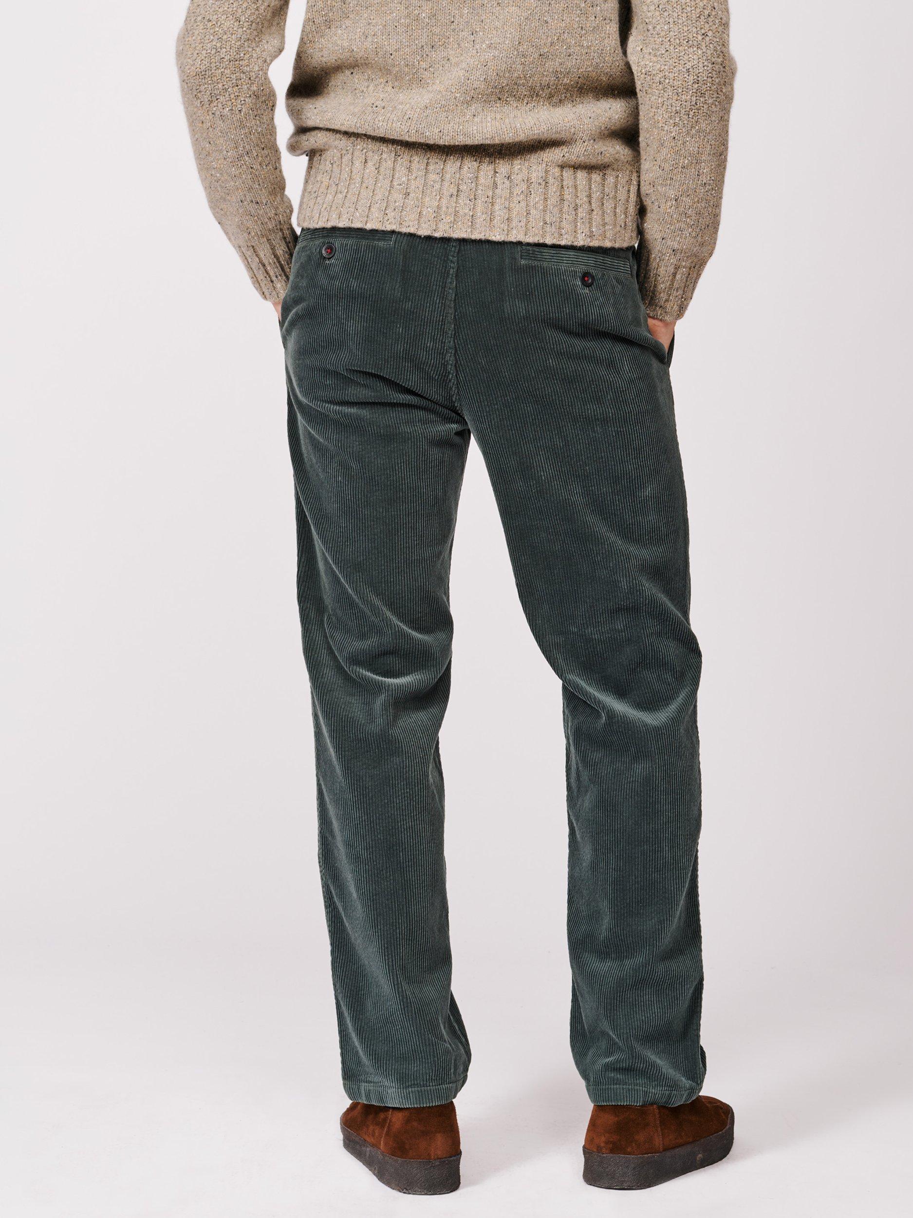 Product image 2 of 6, which shows Aubin Barrowby Cord Trousers, Khaki, 30R