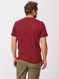 Aubin Organic Cotton Regular Fit Short Sleeve Logo T-Shirt, Port