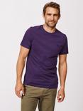 Aubin Organic Cotton Regular Fit Short Sleeve Logo T-Shirt, Purple
