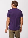 Aubin Organic Cotton Regular Fit Short Sleeve Logo T-Shirt, Purple
