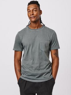 Aubin Hareby Organic Cotton Regular Fit Short Sleeve T-Shirt, Charocal