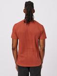 Aubin Hareby Organic Cotton Regular Fit Short Sleeve T-Shirt, Russet