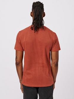 Aubin Hareby Organic Cotton Regular Fit Short Sleeve T-Shirt - view 2, Russet