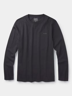Aubin Hatcliffe Cotton Long Sleeve T-Shirt, Black - view 2, Black