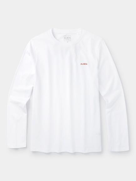 Aubin Hatcliffe Cotton Long Sleeve T-Shirt - view 2, White