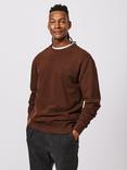 Aubin Vestry Cotton Sweatshirt, Chocolate