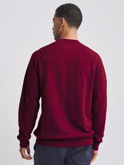 Aubin Ash Crew Neck Sweatshirt - view 2, Bordeaux
