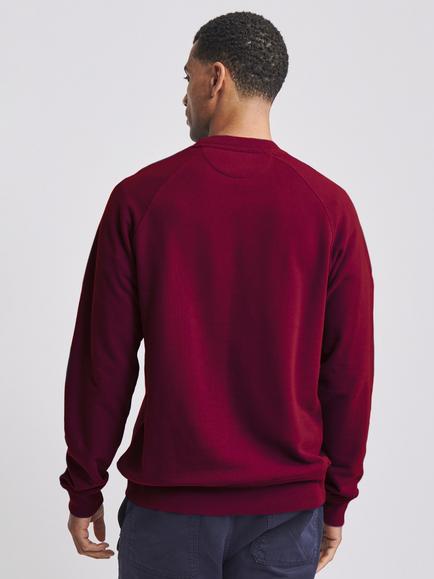 Aubin Ash Crew Neck Sweatshirt - view 2, Bordeaux