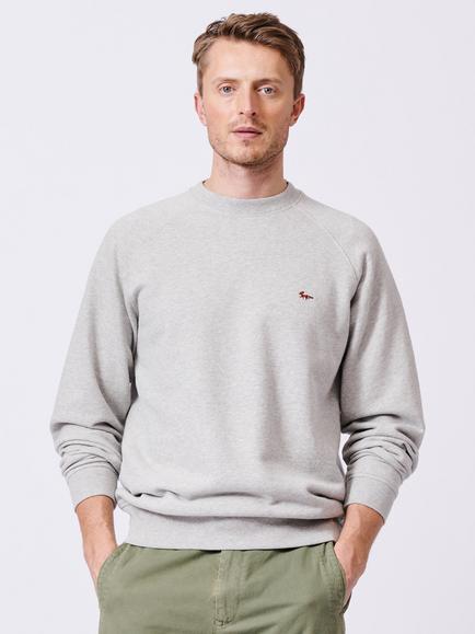 Aubin Ash Crew Neck Sweatshirt, Grey Marl
