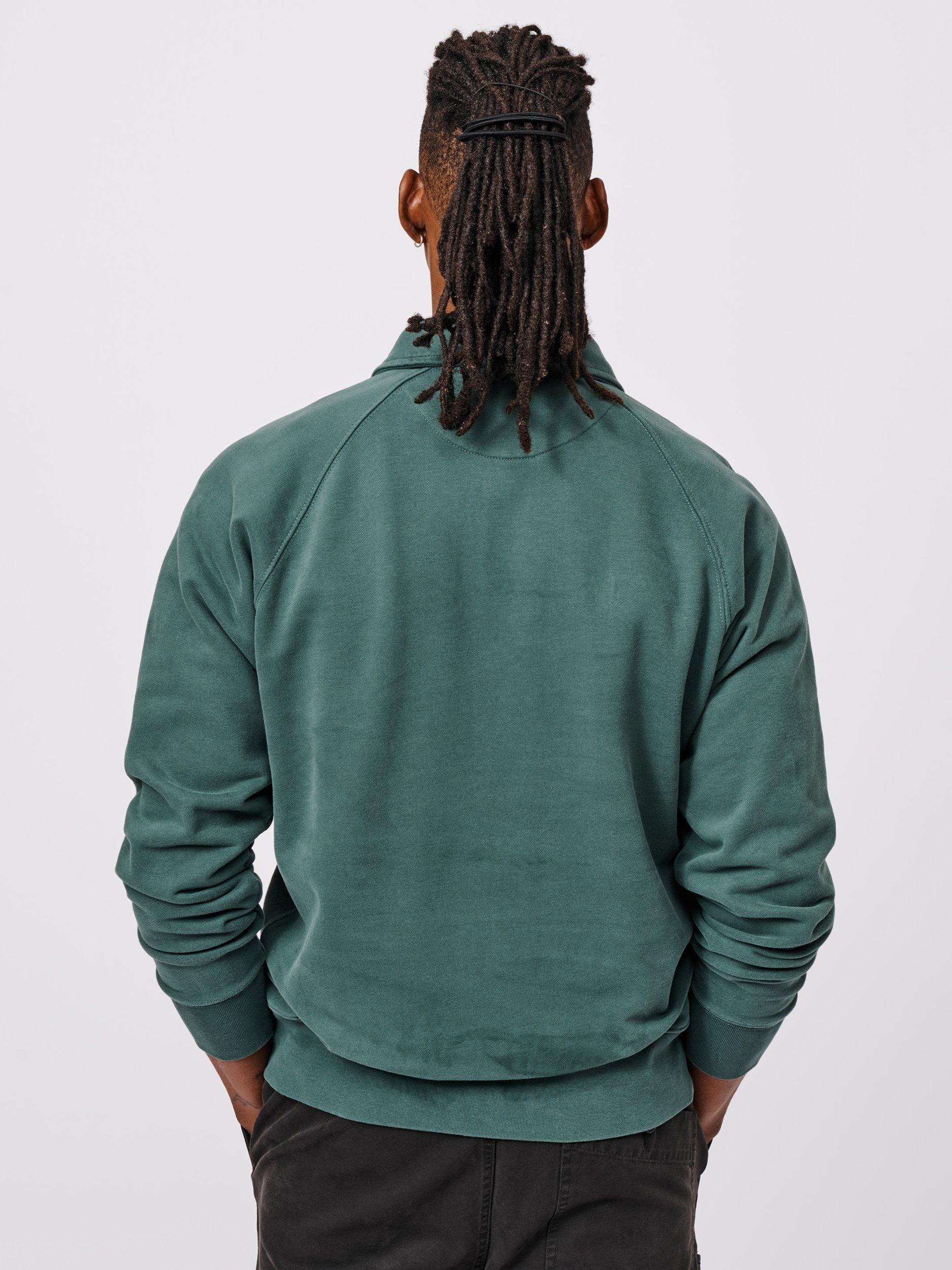 Product image 2 of 5, which shows Aubin Dunster Zip Neck Jumper, Racing Green, L