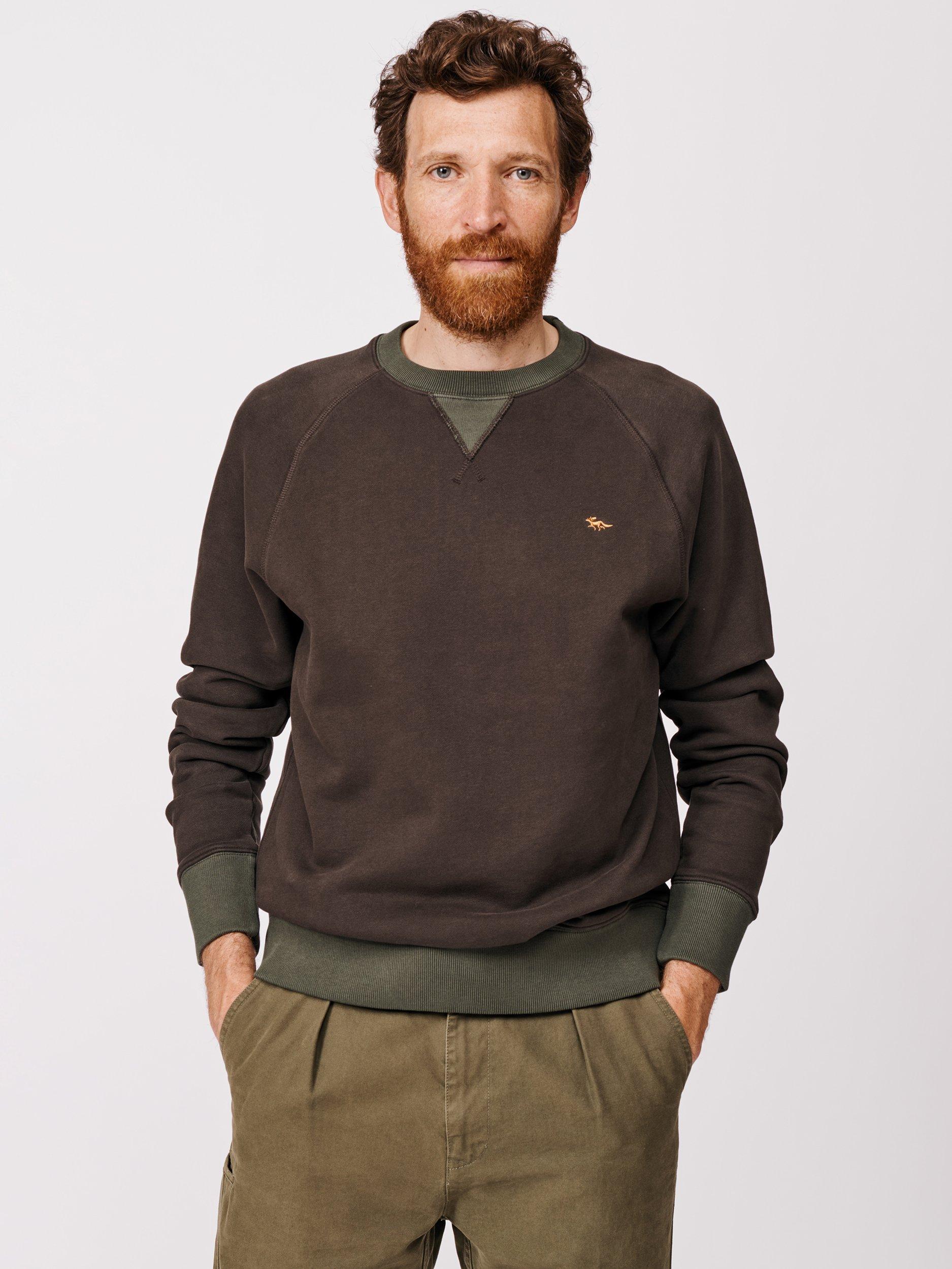 Product image 1 of 6, which shows Aubin Lichfield Heavyweight Sweatshirt, Black/Multi, S