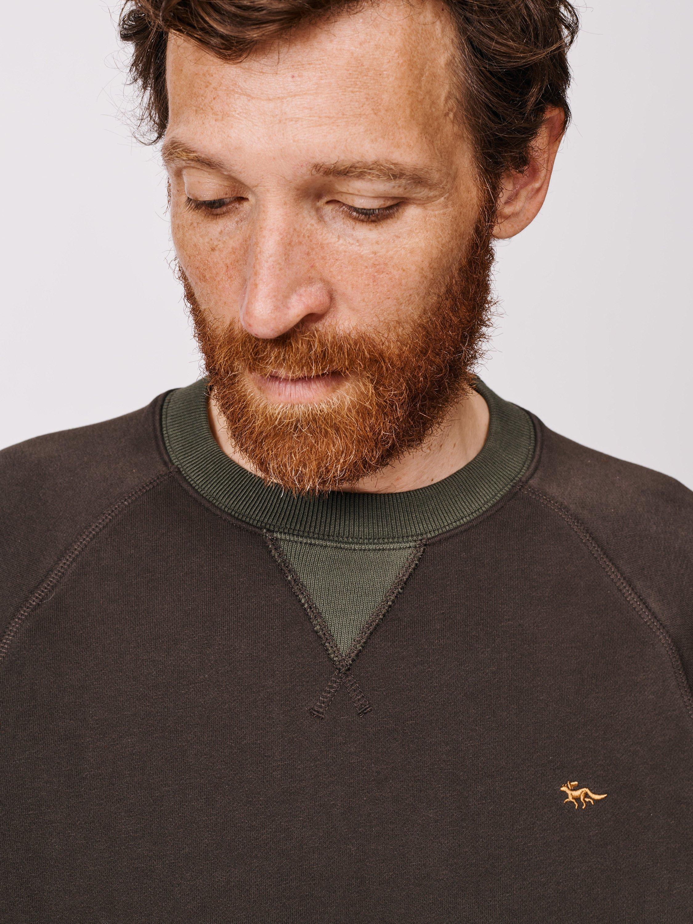 Product image 4 of 6, which shows Aubin Lichfield Heavyweight Sweatshirt, Black/Multi, S