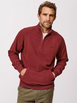 Aubin Provost Half-Zip Sweatshirt, Burgundy