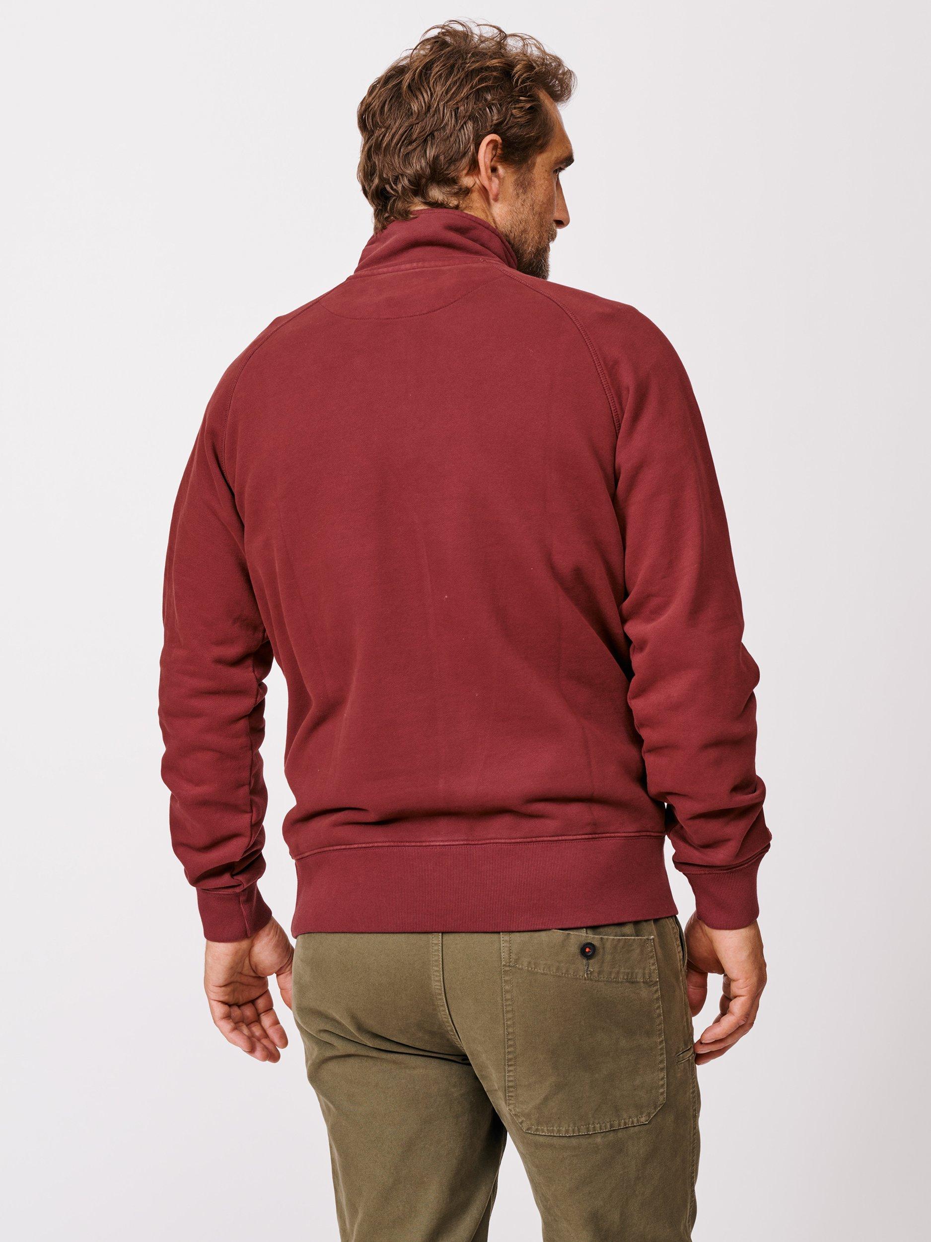 Product image 2 of 6, which shows Aubin Provost Half-Zip Sweatshirt, Burgundy, M
