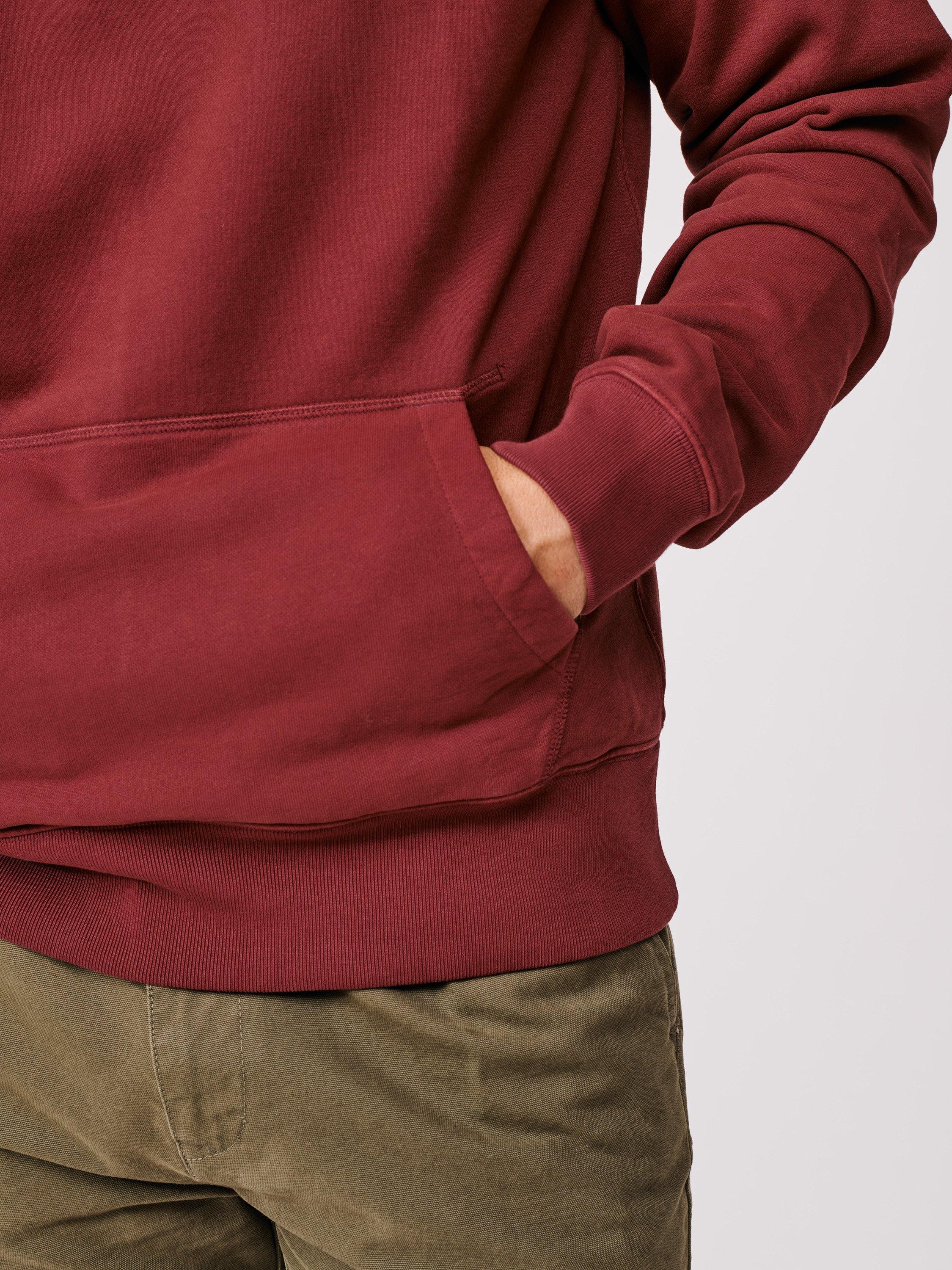Product image 5 of 6, which shows Aubin Provost Half-Zip Sweatshirt, Burgundy, M