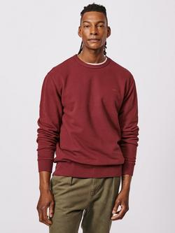 Aubin Vestry Crew Neck Cotton Sweatshirt, Port