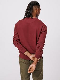 Aubin Vestry Crew Neck Cotton Sweatshirt - view 2, Port