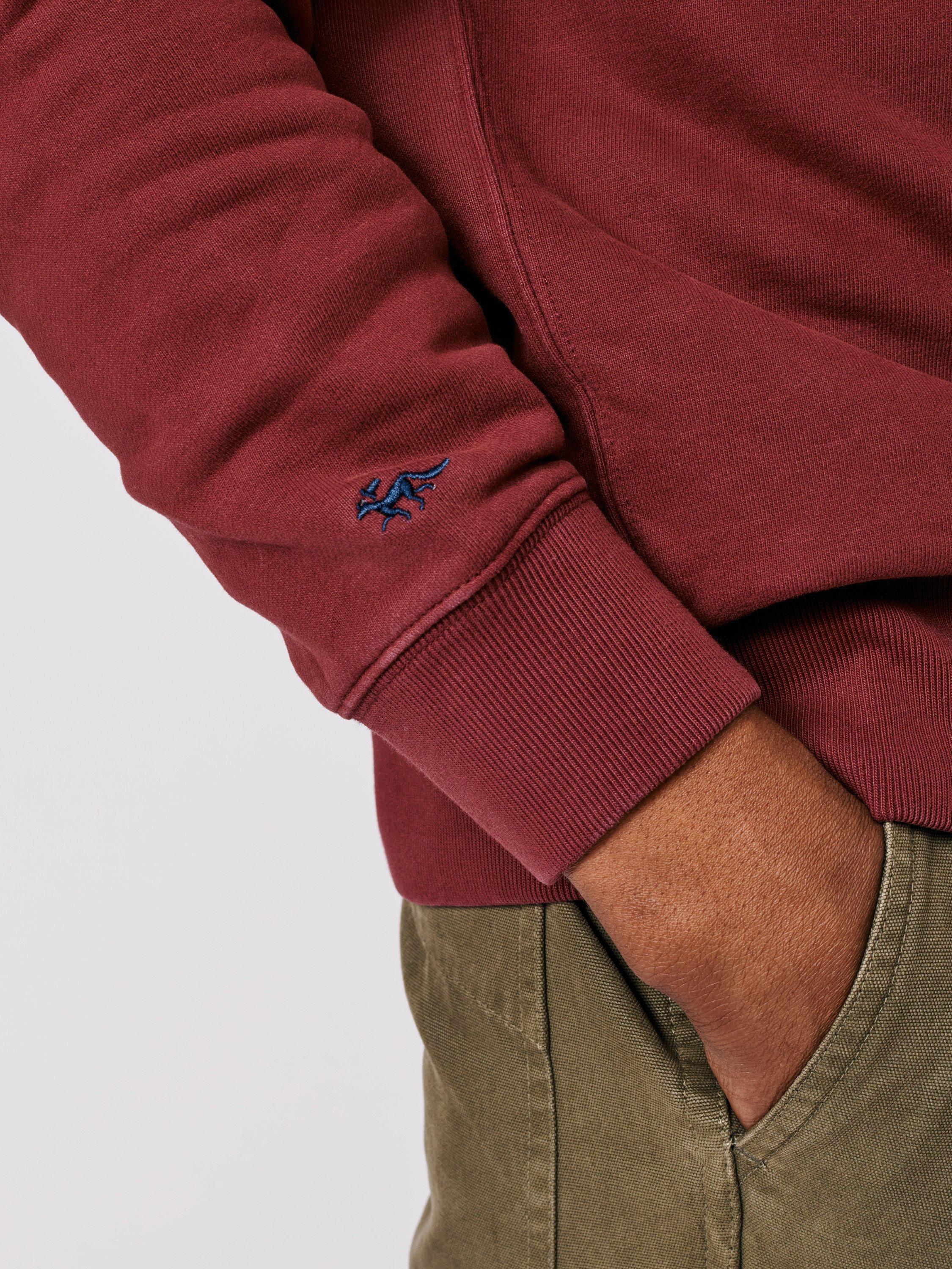 Product image 5 of 6, which shows Aubin Vestry Crew Neck Cotton Sweatshirt, Port, M