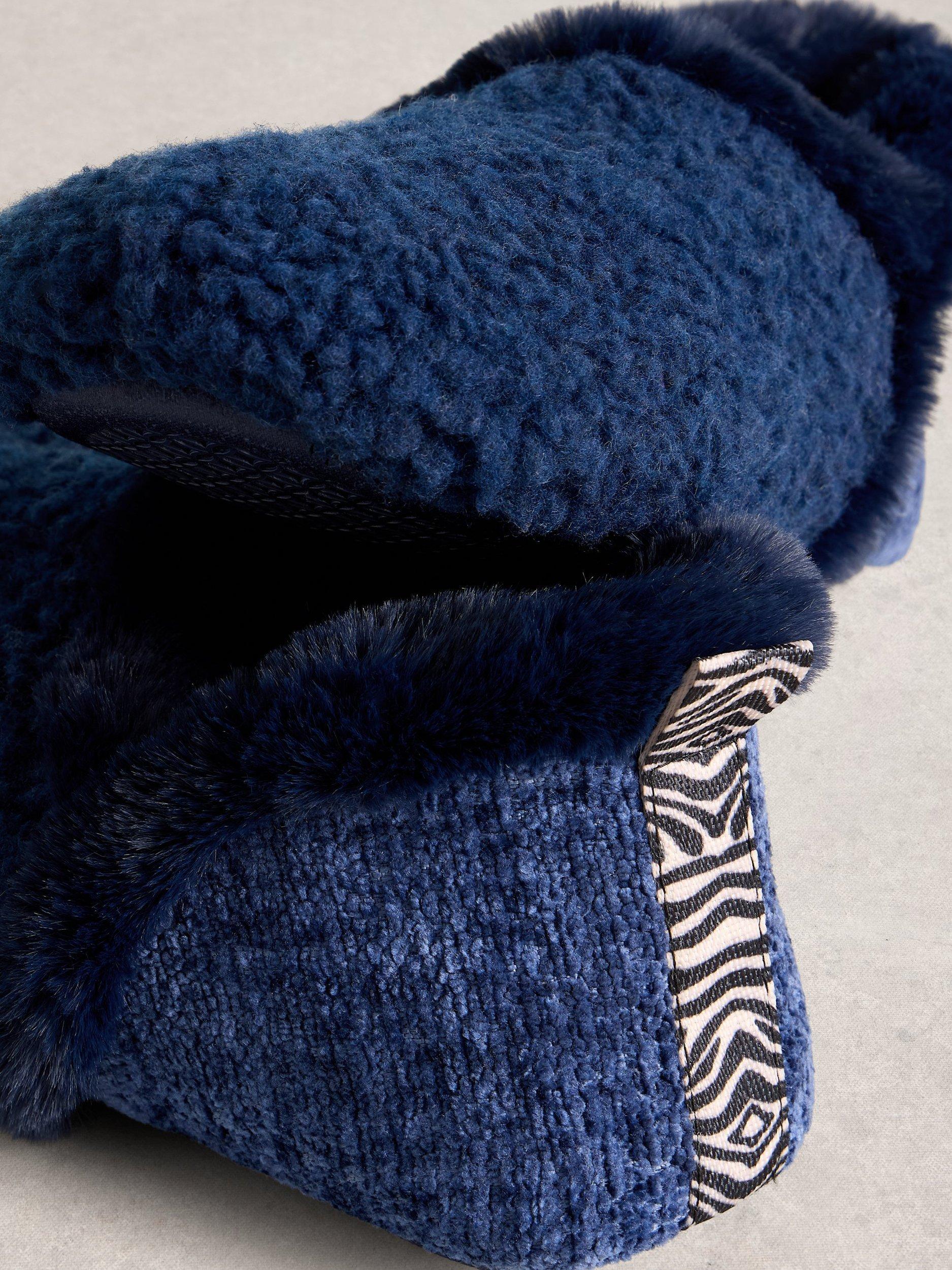 Product image 3 of 4, which shows White Stuff Reya Slippers, Dark Navy, 3