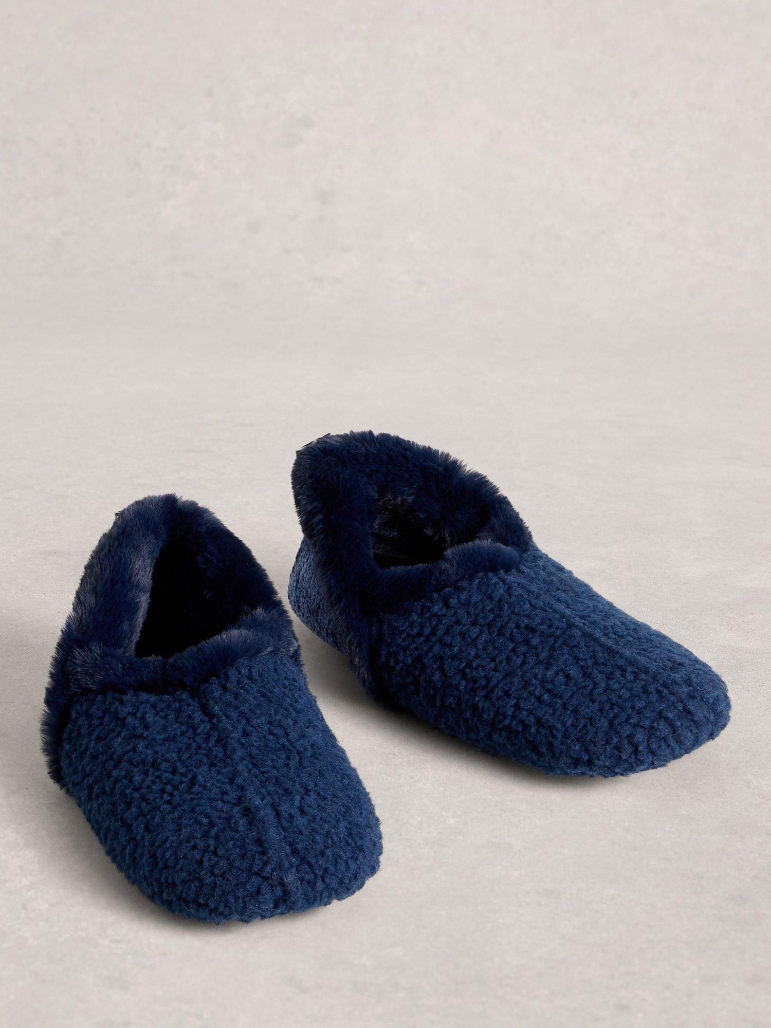 Product image 4 of 4, which shows White Stuff Reya Slippers, Dark Navy, 3