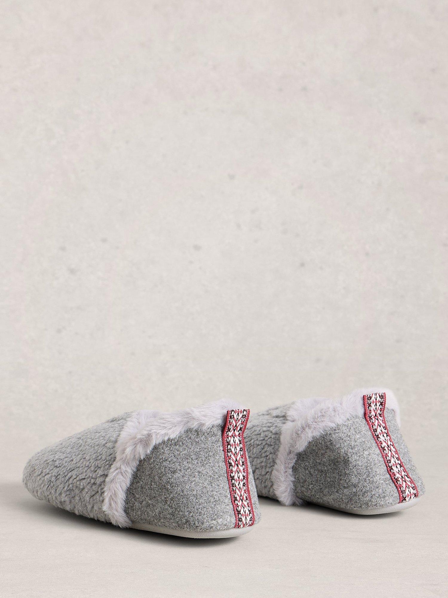 Product image 2 of 4, which shows White Stuff Reya Faux Fur Slipper Boots, Light Grey, 4