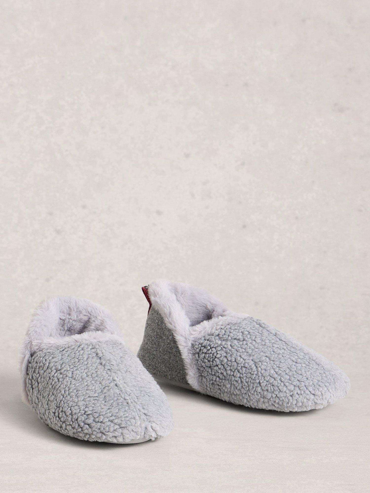 Product image 4 of 4, which shows White Stuff Reya Faux Fur Slipper Boots, Light Grey, 4